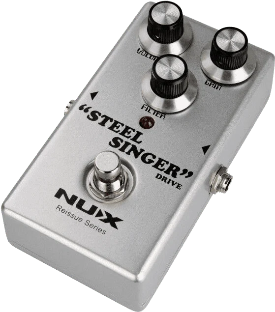 PEDALE D'OVERDRIVE ANALOGIQUE TYPE AMPLI A LAMPE NUX STEELSINGER DRIVE