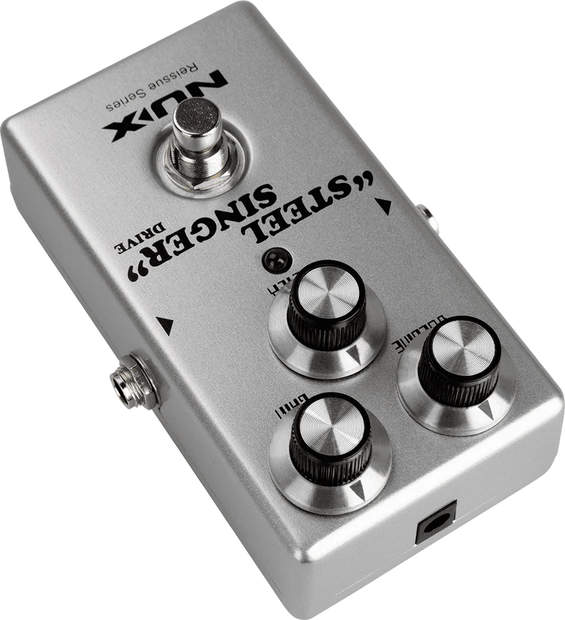 PEDALE D'OVERDRIVE ANALOGIQUE TYPE AMPLI A LAMPE NUX STEELSINGER DRIVE