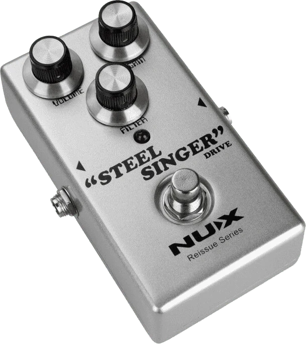 PEDALE D'OVERDRIVE ANALOGIQUE TYPE AMPLI A LAMPE NUX STEELSINGER DRIVE