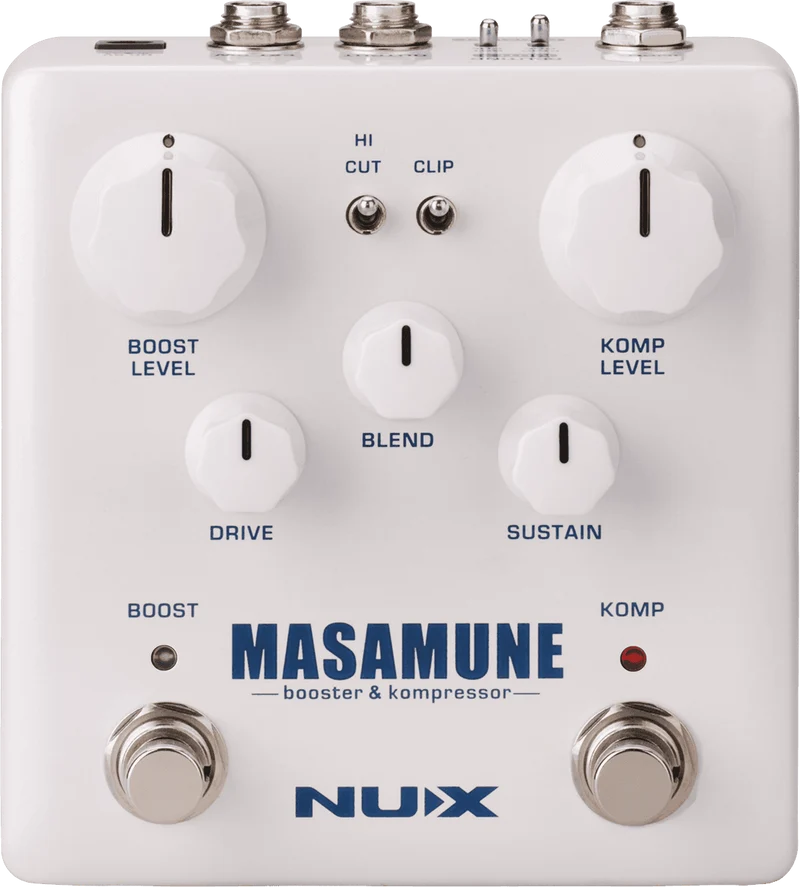 PEDALE BOOSTER ET COMPRESSEUR GUITARE A ROUTAGE INTERNE NUX MASAMUNE