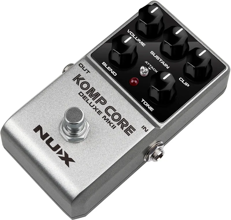 PEDALE COMPRESSEUR ANALOGIQUE POUR GUITARE ET BASSE NUX KOMPCORE DLX MKII