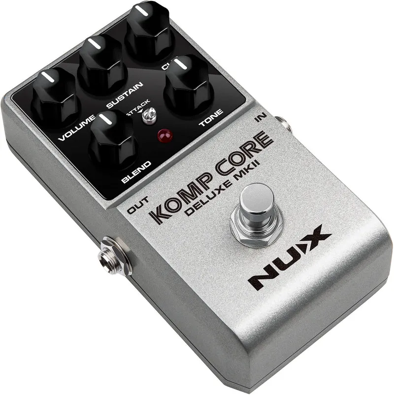 PEDALE COMPRESSEUR ANALOGIQUE POUR GUITARE ET BASSE NUX KOMPCORE DLX MKII