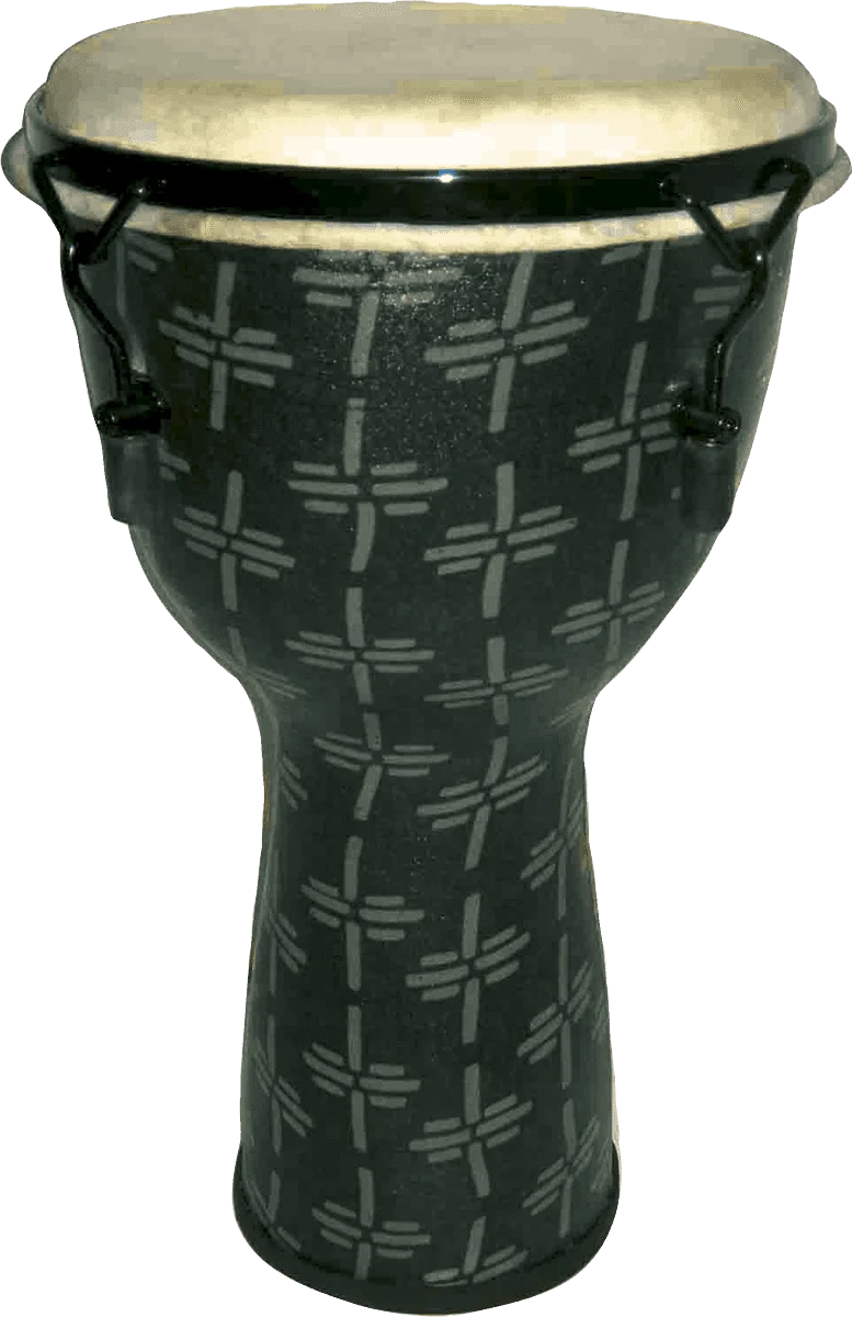 DJEMBE FIBRE ACCORDABLE ENERGY 12" NATURAL DESIGN TANGA TDFIBD12-16LG