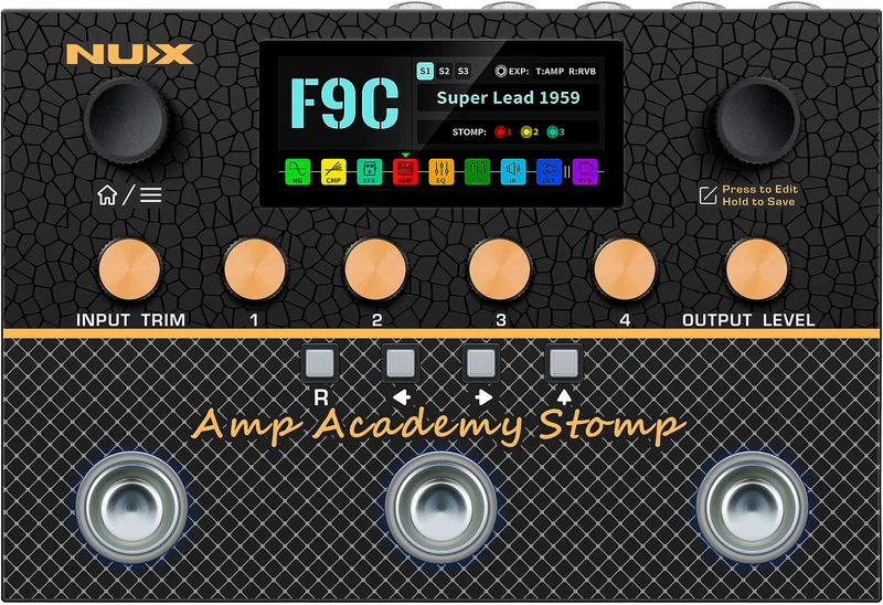 PEDALE Simulateur d'ampli de puissance et d'IR STEREO NUX AMPACADEMY-STOMP