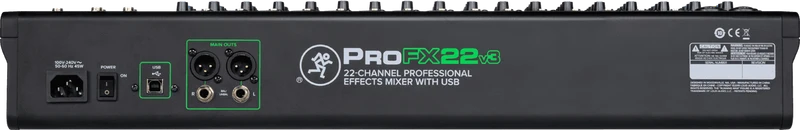 TABLE DE MIXAGE USB 22 CANAUX + EFFETS MACKIE PROFX22V3