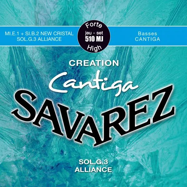Jeu de cordes guitare classique savarez 510mj creation cantiga bleu fort