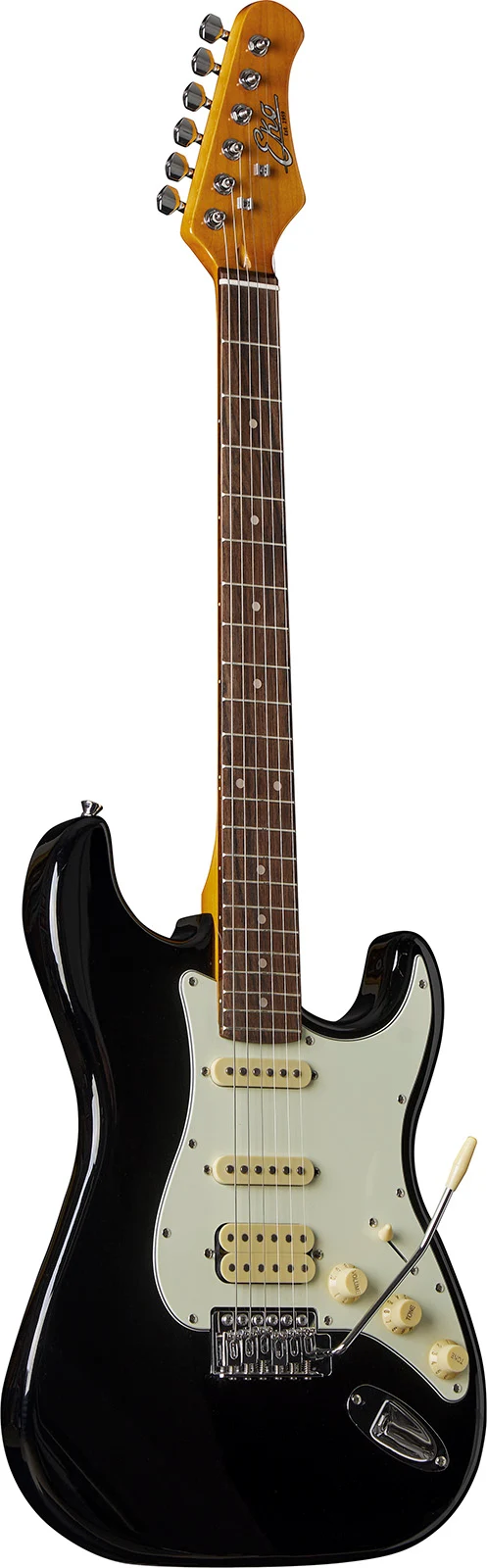 GUITARE ELECTRIQUE HSS NOIRE EKO ST350-BLK