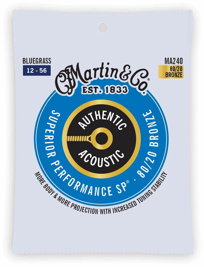 JEU DE CORDES GUITARE ACOUSTIQUE BLUEGRASS MARTIN AUTHENTIC SP MA240