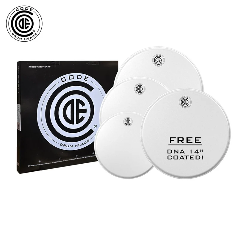 Code DNA Coated Drumhead Pack 10,12,14, w/Free COD-DNACT14
