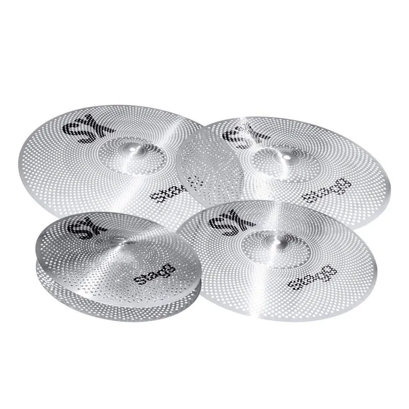 Stagg Silent Practice Cymbal Set With Carry Bag