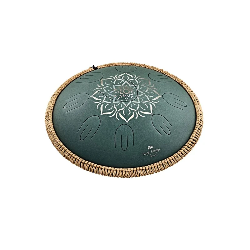 Meinl Sonic Energy Octave Steel FMaj 16" Dark Green Floral Tongue Drum