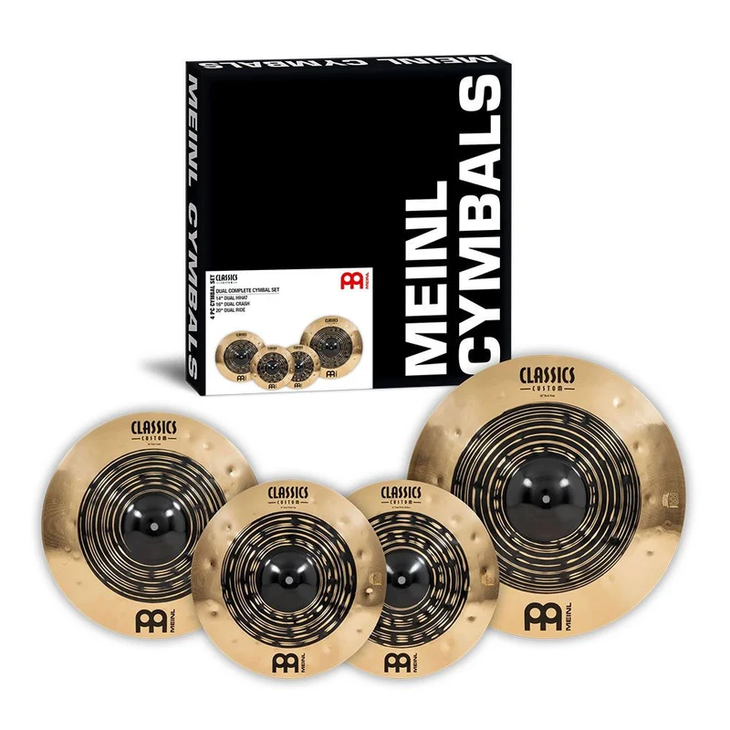 Meinl Classic Custom Dual 14" Series Complete Cymbal Set 14" Hats 16" Crash 20" Ride
