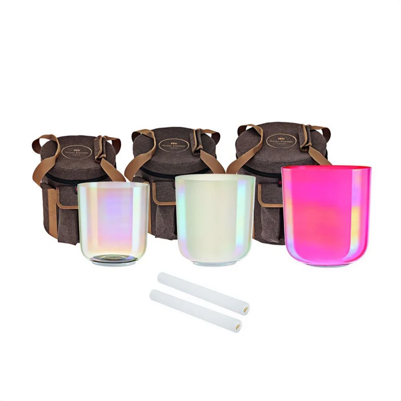 Meinl Sonic Energy Essence 3-Piece Crystal Singing Bowl Set E4/B3/G3