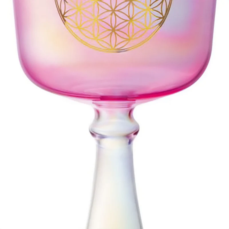 Meinl Sonic Energy Crystal Singing Chalice 6" Pink Heart Chakra Flower of Life