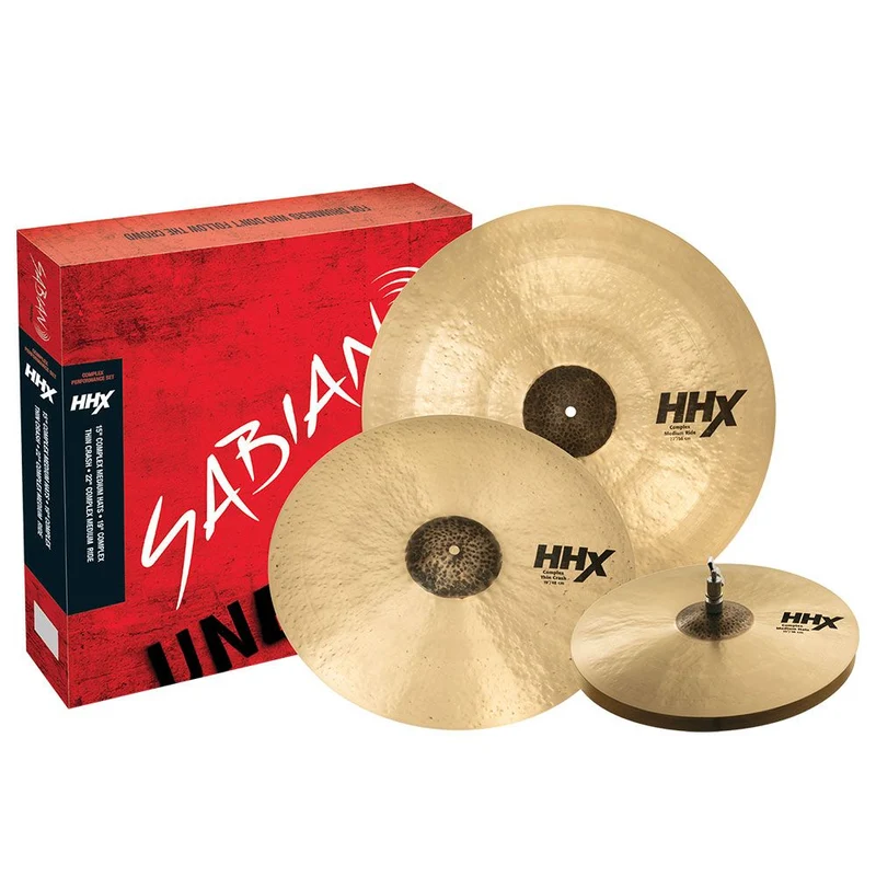 Sabian 15005XCN HHX Complex Performance Cymbal Set 15" Hats 19" Thin Crash 22" Ride