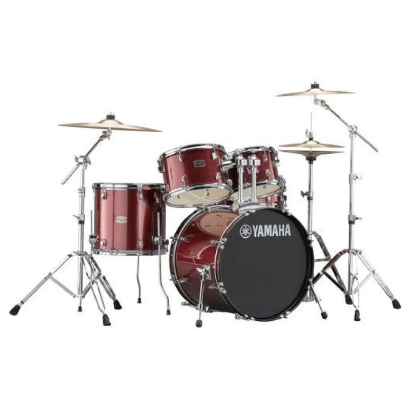 Yamaha Rydeen Fusion 20" Drum Kit Pack w/ Cymbals & Hardware (Burgundy Glitter)