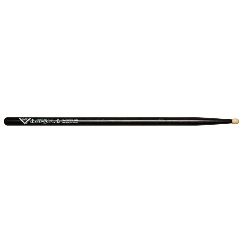 Vater VHEBP5BW Power 5B Wood Tip Drumsticks (Eternal Black) (Pair)