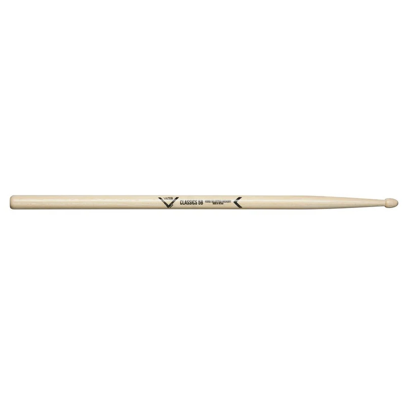 Vater VHC5BW Classics 5B American Hickory Wood Tip Drumsticks (Pair)