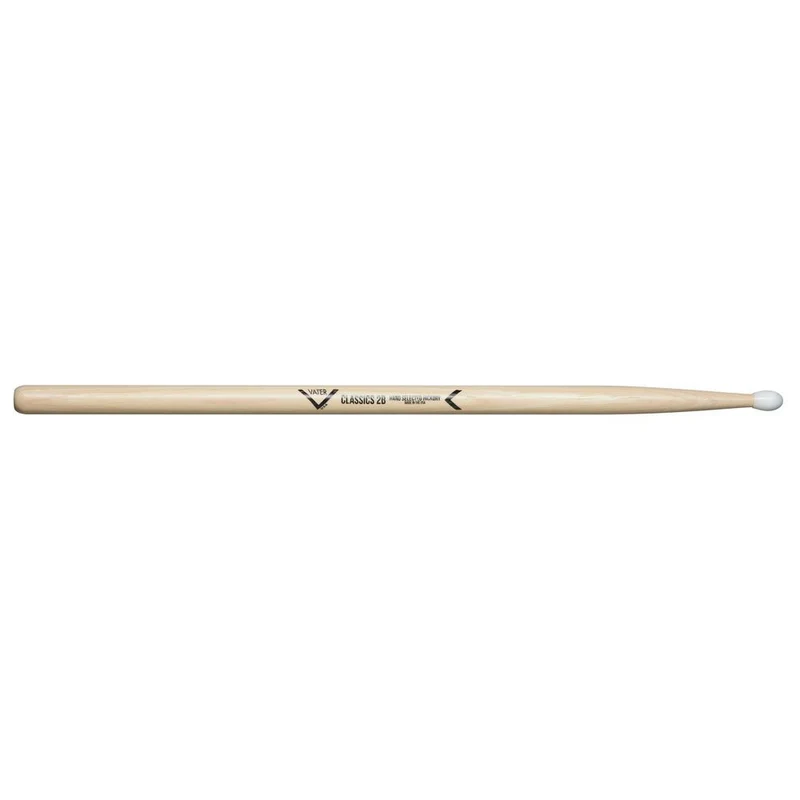 Vater VHC2BN Classics 2B American Hickory Nylon Tip Drumsticks (Pair)