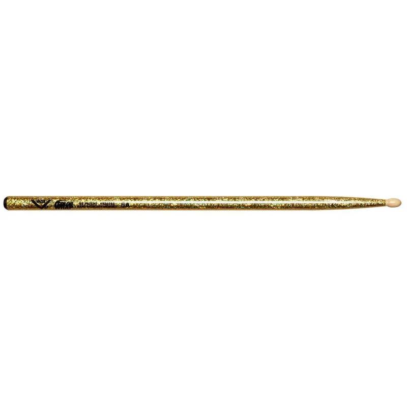 Vater VCG5A Colour Wrap 5A Wood Tip Drumsticks (Gold Sparkle) (Pair)