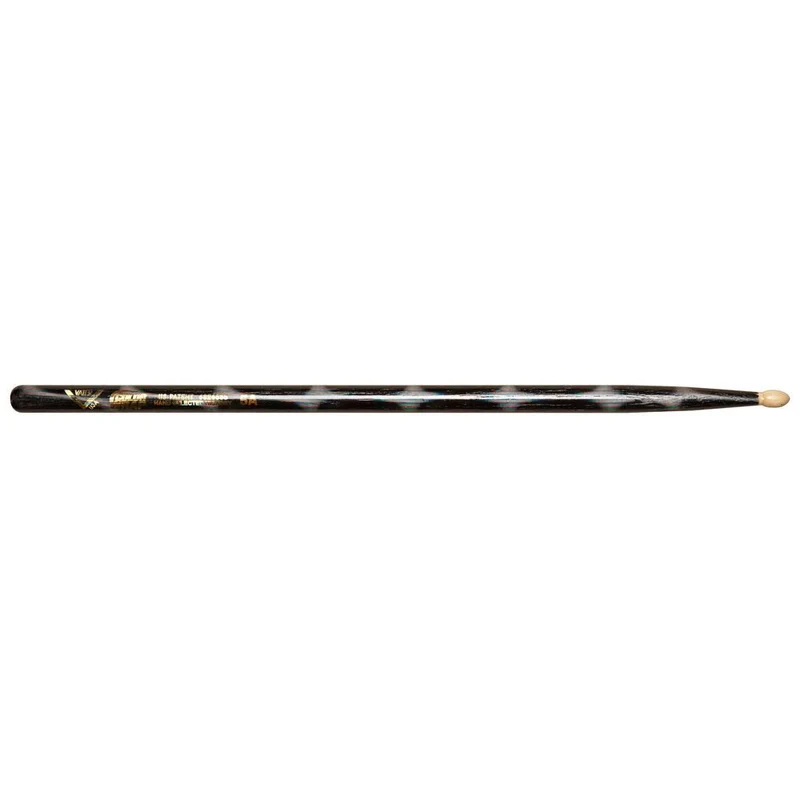 Vater VCBK5A Colour Wrap 5A Wood Tip Drumsticks (Black Optic) (Pair)