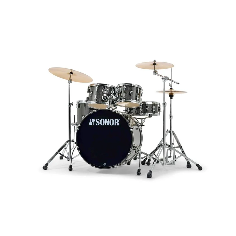 Sonor AQX 5 Piece Drum Kit Black Midnight Sparkle