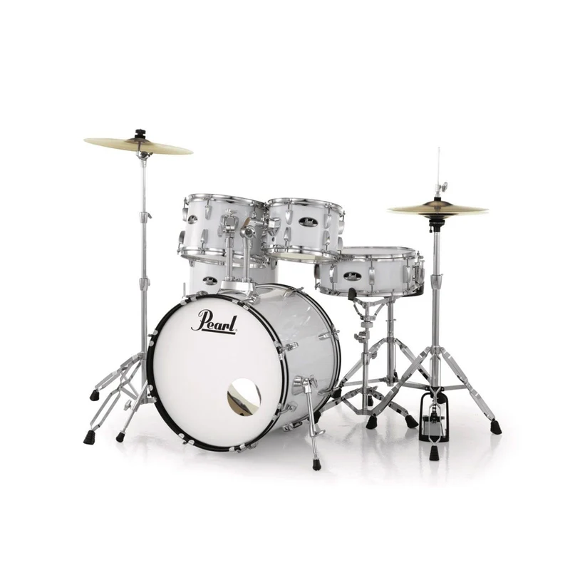 Pearl Roadshow Junior 5pc Drumkit Package w Hardware & Cymbals (Pure White)