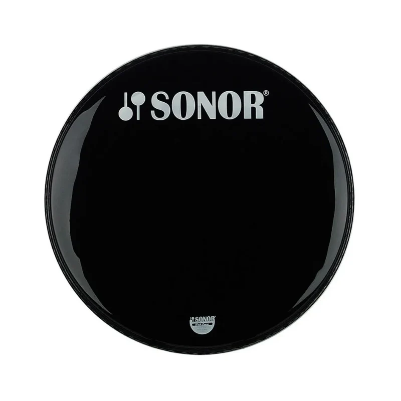 Sonor 20" Bass Drum Front Skin Black with White Logo