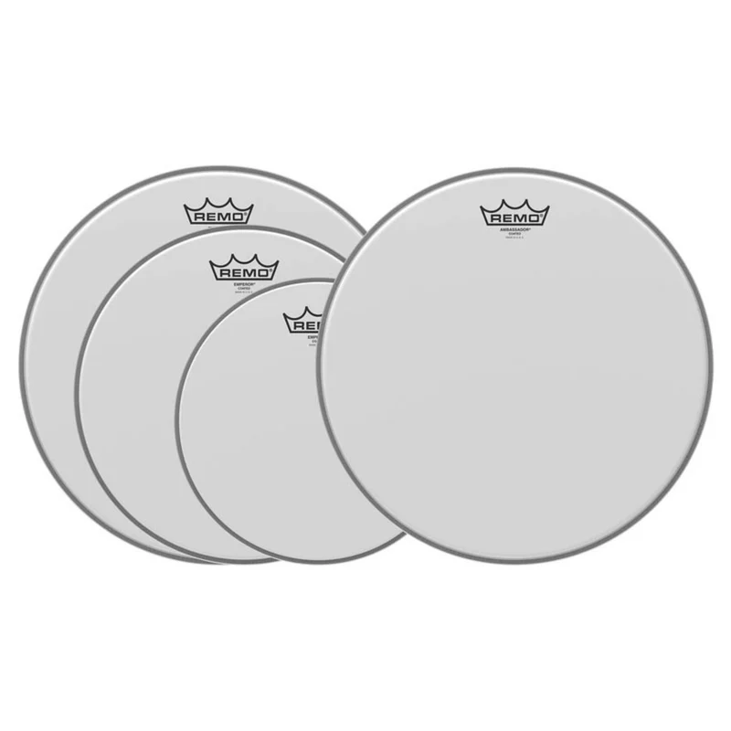 Remo Emperor Coated Fusion Propack 10", 12", 14" w/ Free 14" Ambassador Coated