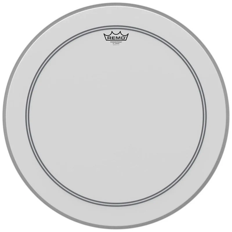 Remo P3-1120-C2 Powerstroke P3 Coated Bass Drumhead, 20" w/ Falam Patch