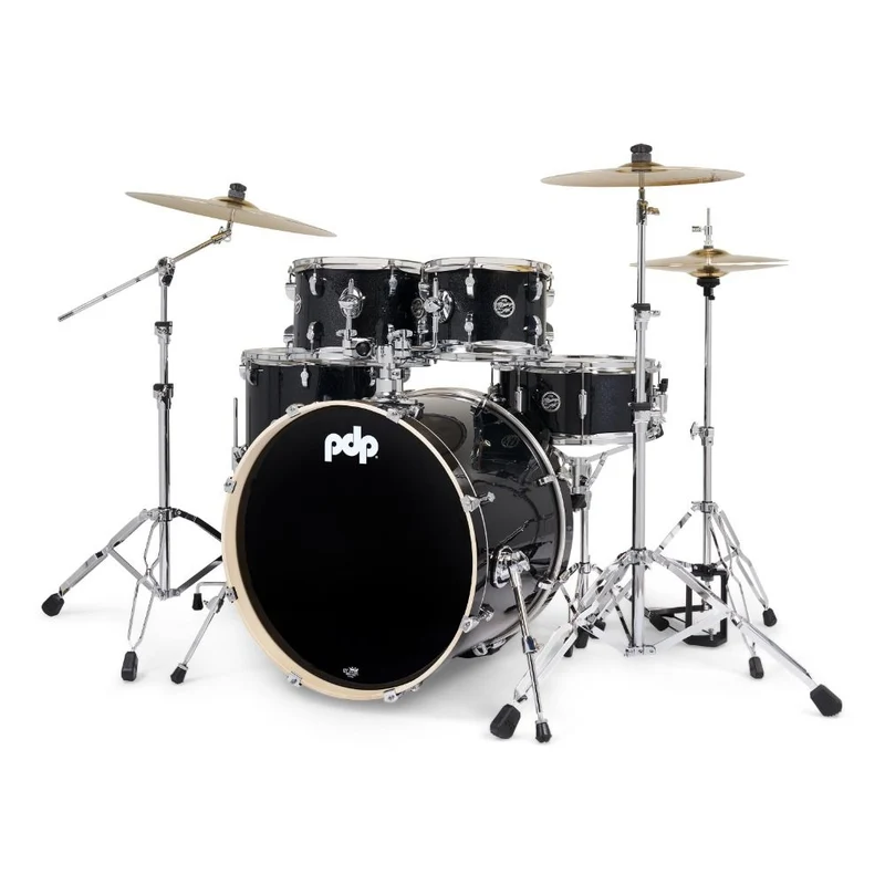 PDP Mainstage 5pc 22" Kit w/Hardware, Paiste Cymbals and Throne (Black Sparkle)