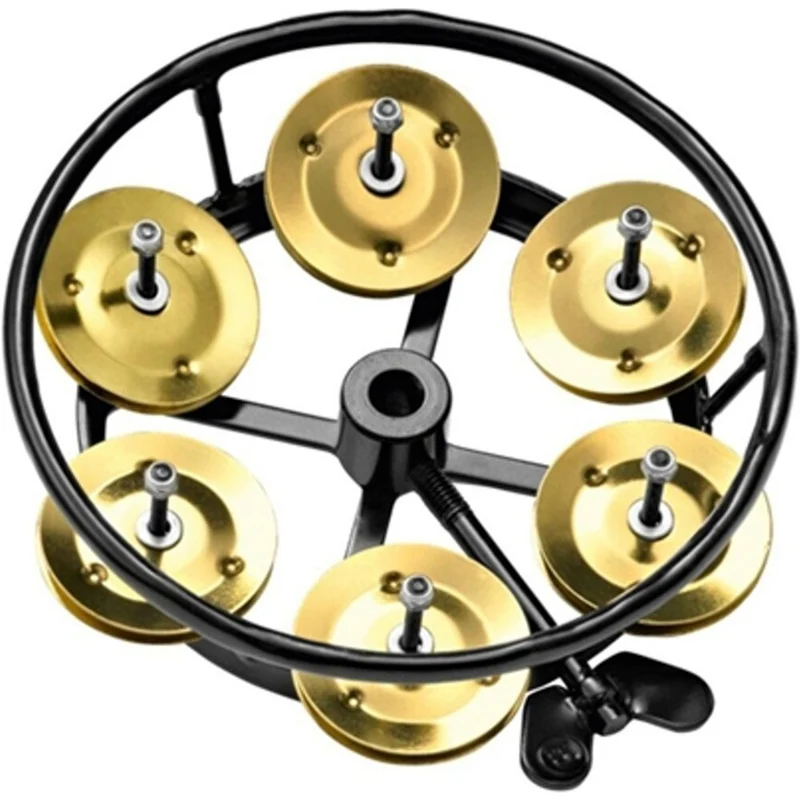 Meinl Hi-Hat Tambourine Brass Jingles Black HC