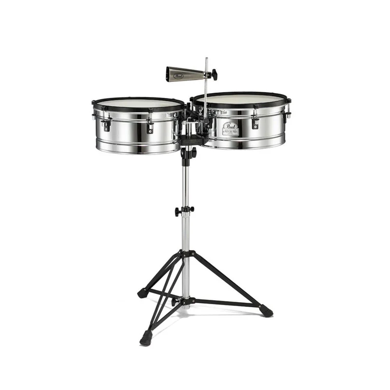 Pearl PTE1415DX Primero Pro Steel 14 and 15 inch Timbales with Stand