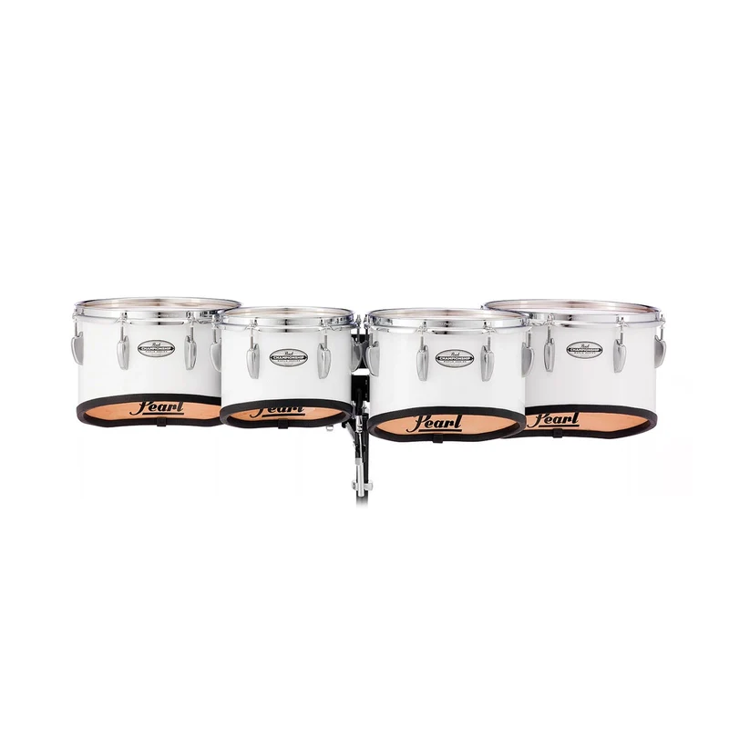 Pearl Championship Marching Tom Set WR Ring 8101213 Pure White