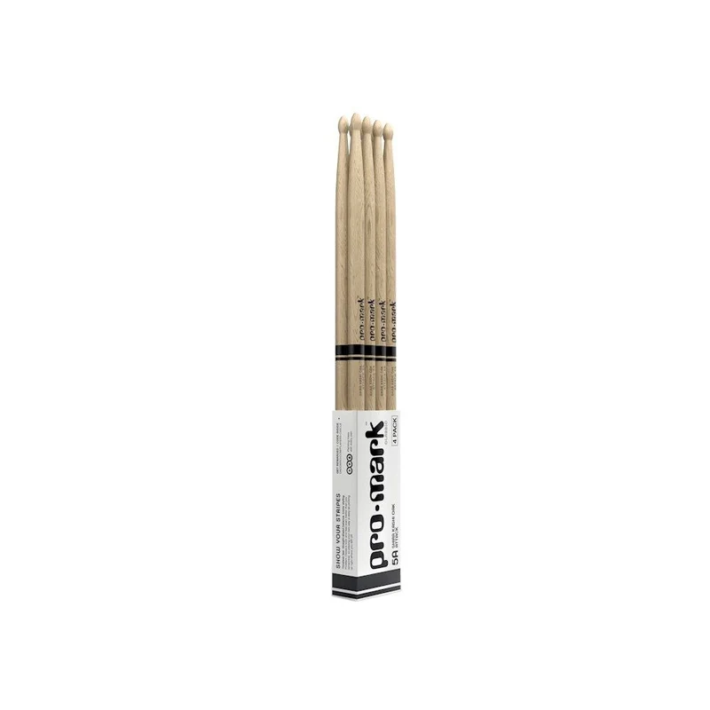 ProMark Classic Attack 5A Shira Kashi Oak Drumstick Oval Wood Tip 4-Pack