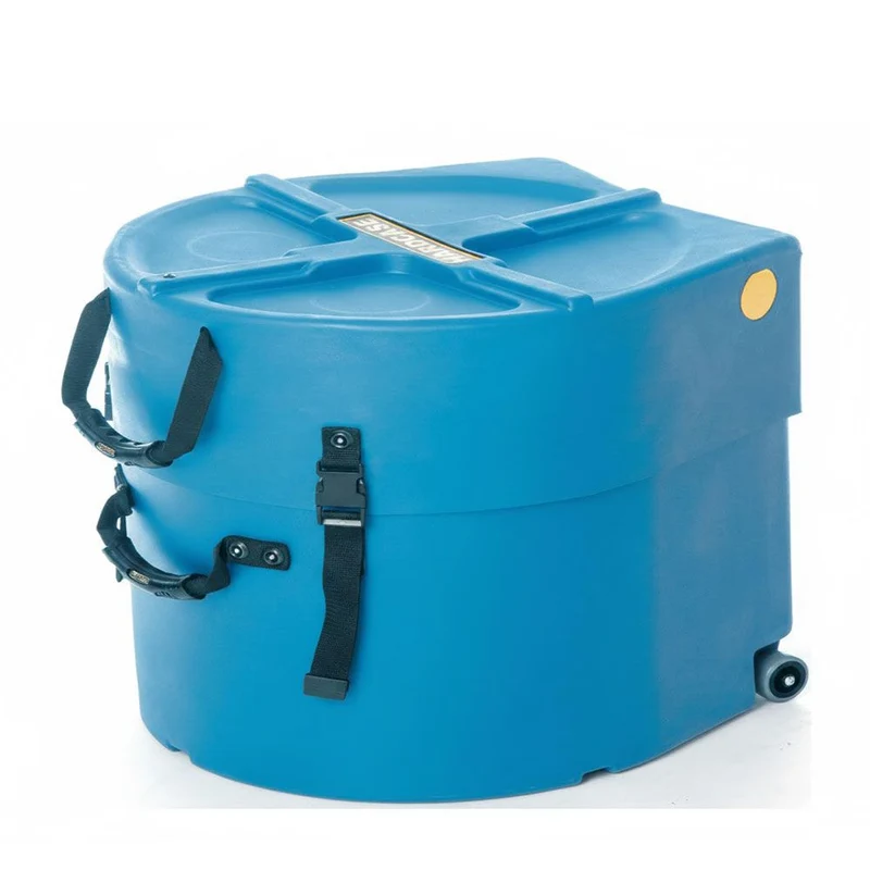 Hardcase Tenors 16" x 12" Pipe Band Drum Case w/ Wheels (Light Blue)