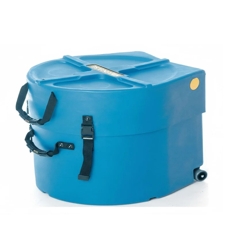 Hardcase Tenors 14" x 12" Pipe Band Drum Case w/ Wheels (Light Blue)