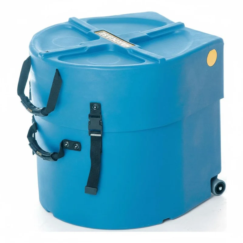 Hardcase Tenors 18" x 14" Pipe Band Drum Case w/ Wheels (Light Blue)