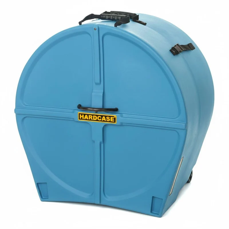 Hardcase Pipes Band 28" Bass Drum Case w/ Wheels (Light Blue)