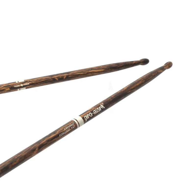 ProMark Classic Forward 747 FireGrain Hickory Drumstick Oval Wood Tip