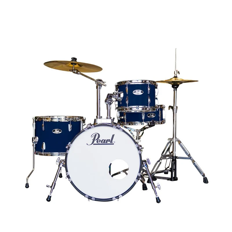 Pearl Roadshow 18" 4-Piece Drum Kit w/Hardware & Cymbals (Royal Blue Metallic)
