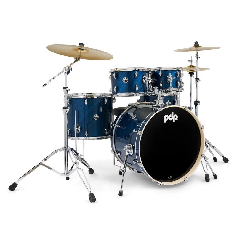 PDP Mainstage 5pc 22" Kit w/Hardware, Paiste Cymbals and Throne (Twisted Blue Steel)