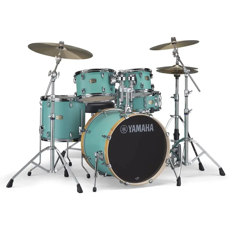 Yamaha Stage Custom 5-Piece Euro 22" Birch Drumkit w/ Hardware (Matte Surf Green)