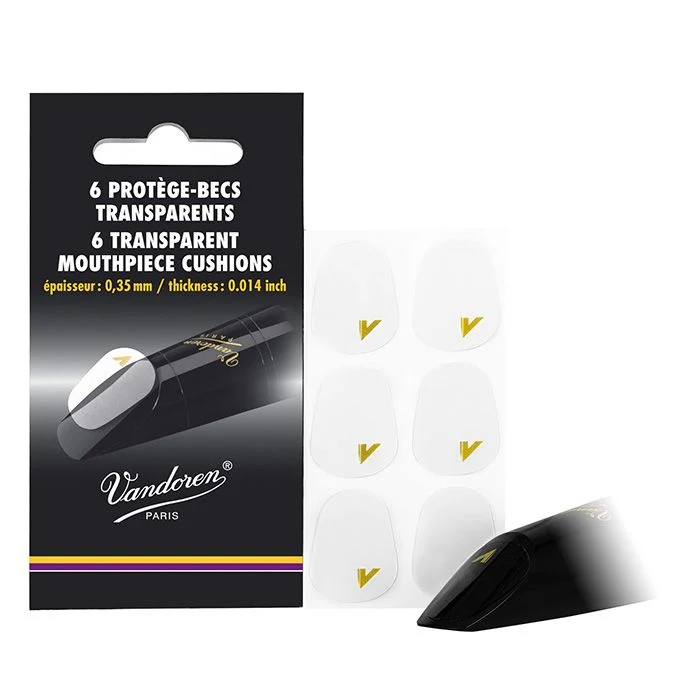 Vandoren Mouthpiece Cushions Clear 0.35mm (6-Pack)
