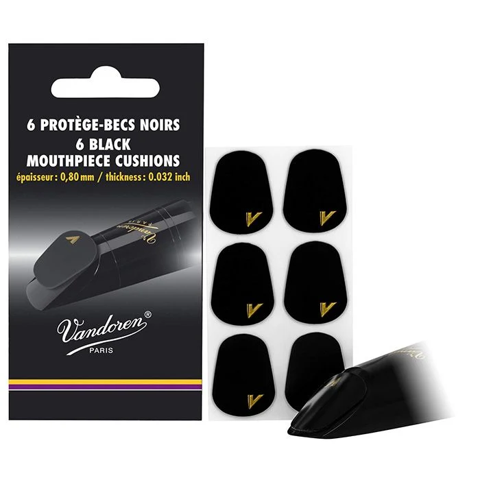 Vandoren Mouthpiece Cushions 0.80mm (6-Pack) (Black)